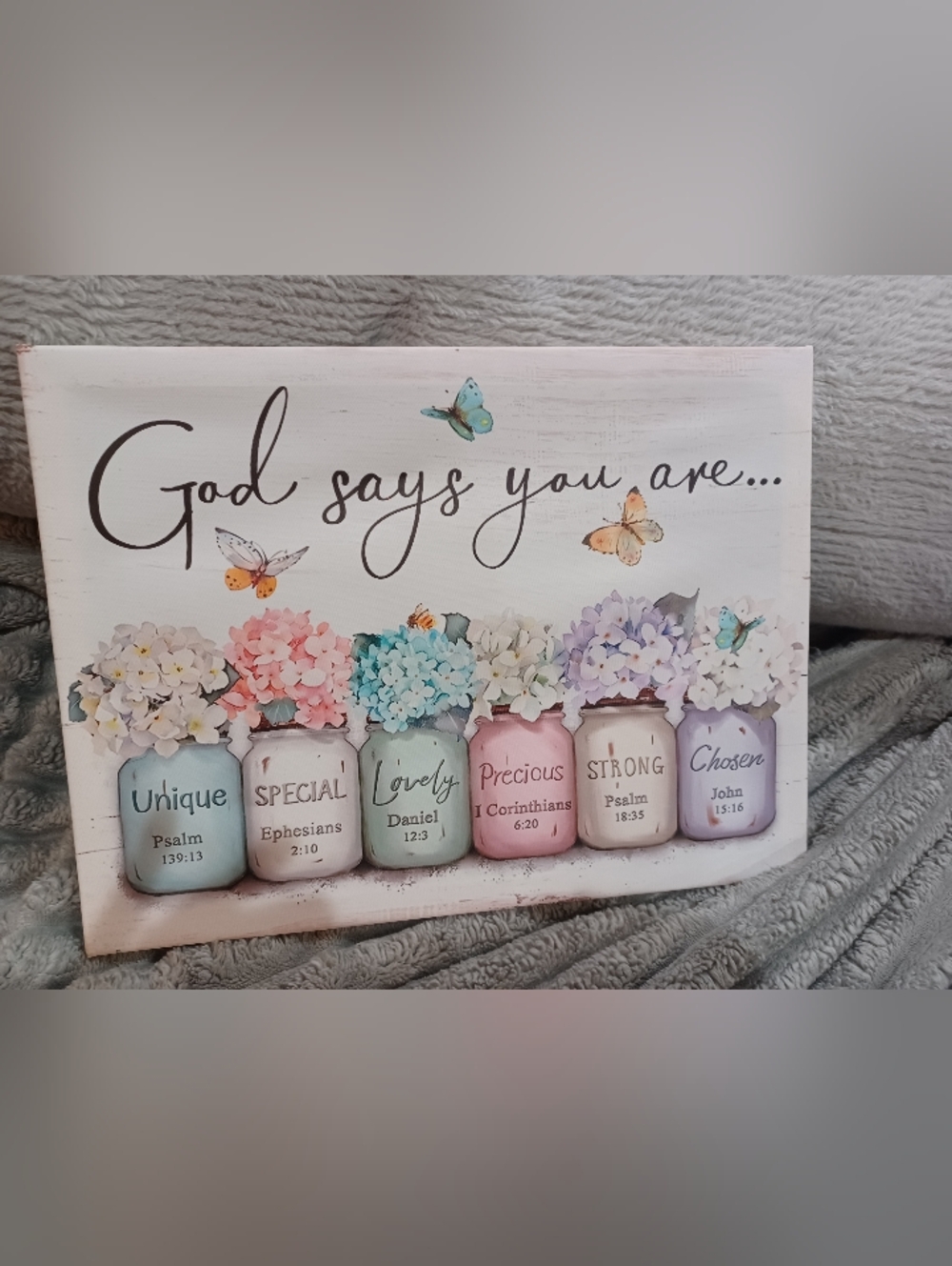 Inspirational Mason Jar Floral Wall Art - Pastel Multi